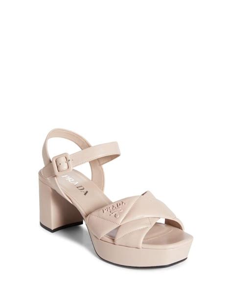 prada quilted slide sandals|Prada diagram platform sandal.